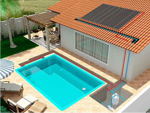 Sistema de aquecimento solar para piscina em Goiânia