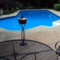 Piscina residencial para observar perda de água e suspeita de vazamento
